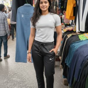 Black Premium Stretchable Track Pant for Men/Women – Soft Fabric, Comfortable Fit