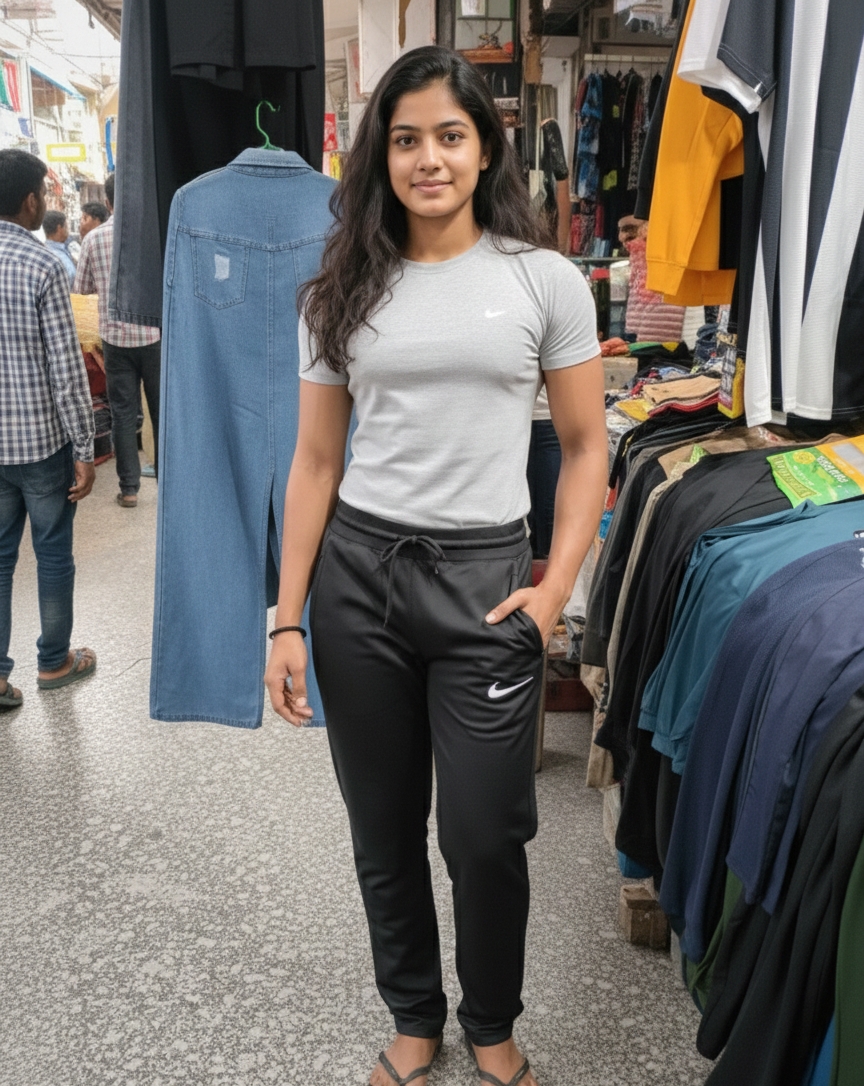 Black Premium Stretchable Track Pant for Men/Women – Soft Fabric, Comfortable Fit