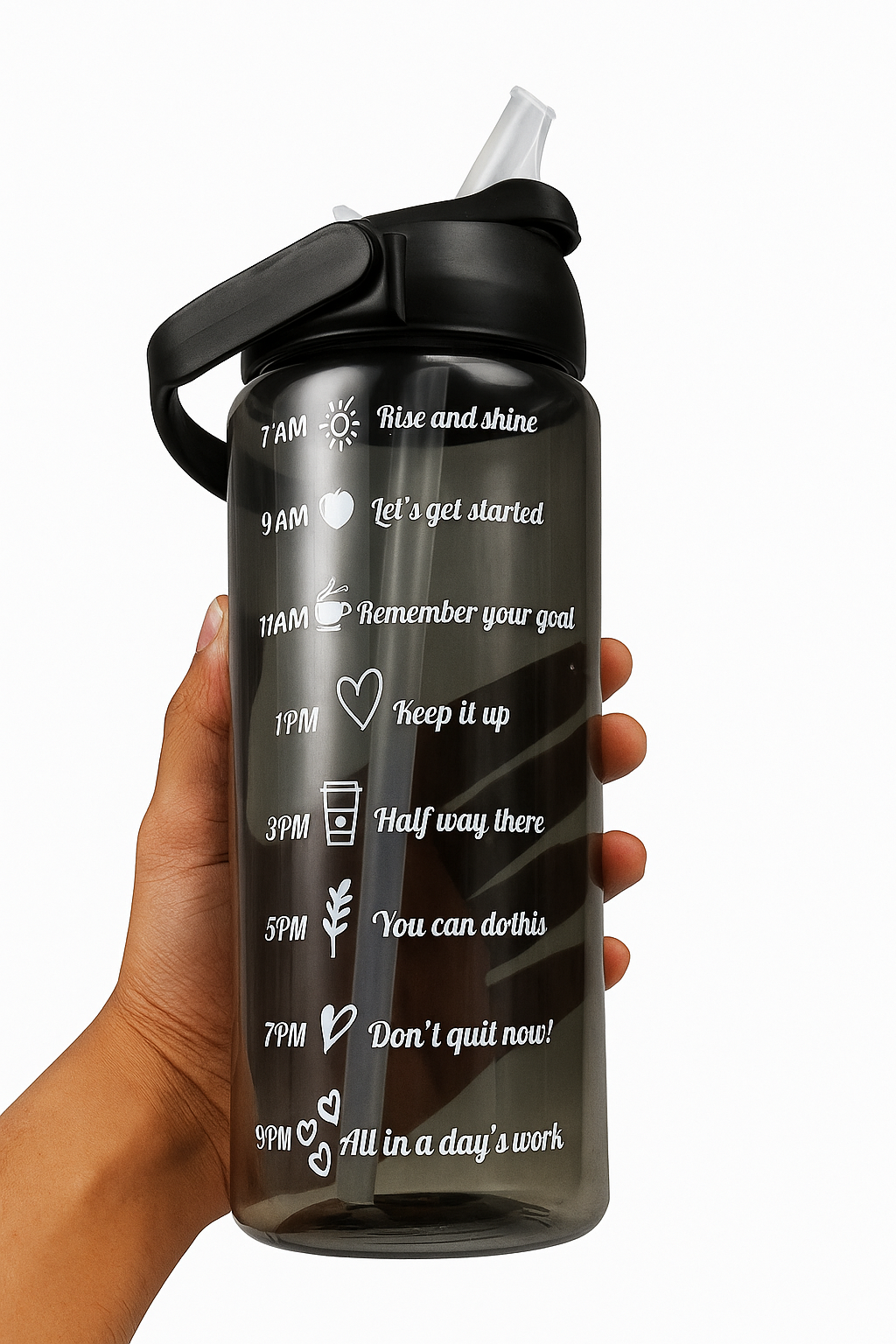 Water bottle Gradient Hydration Bottle – 1400ml Large Capacity Sports & Travel Mug