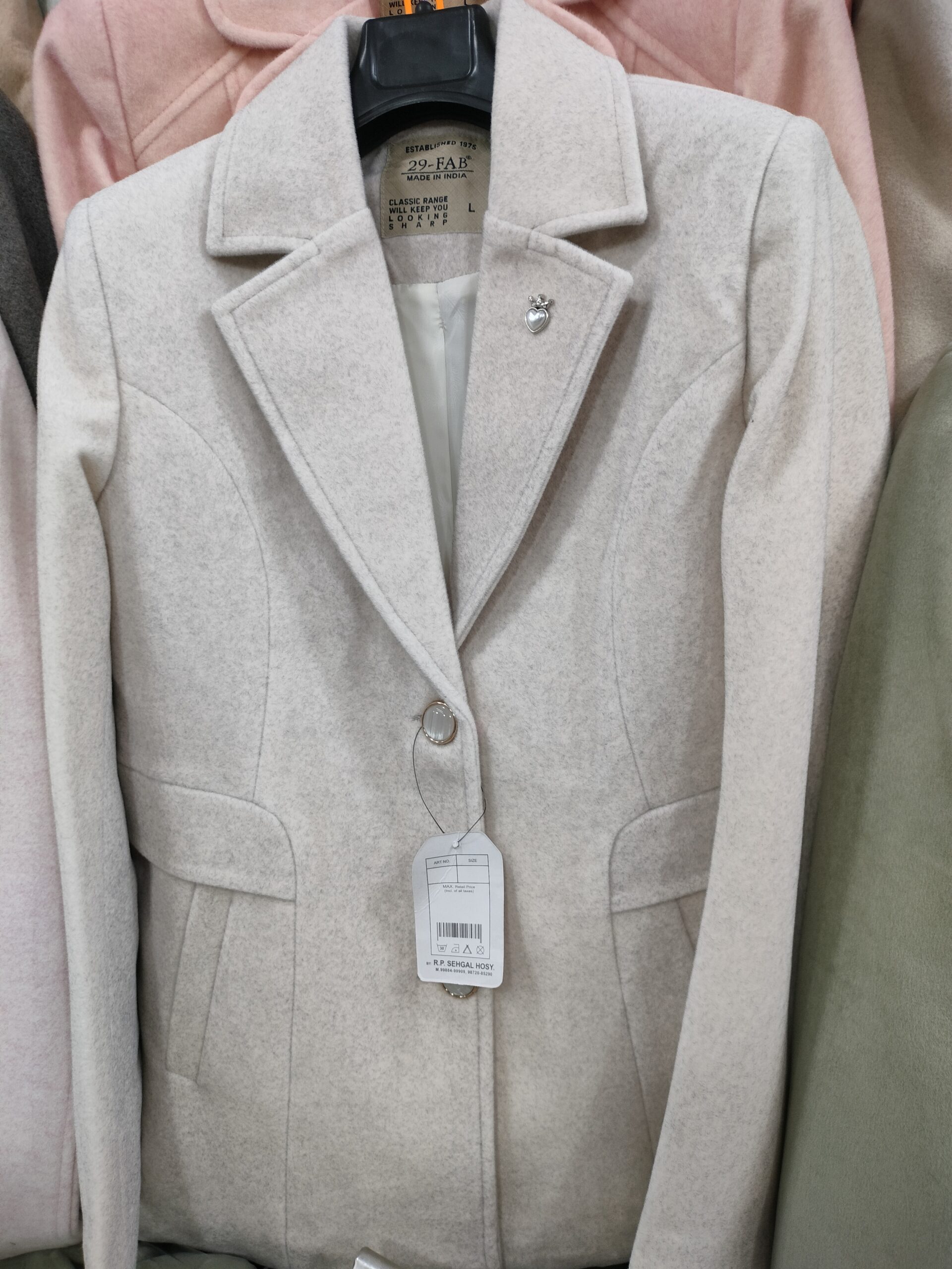 Anganhub A-Line Women & Girls Winter Long Coat | Stylish Notch Lapel Overcoat | Warm & Comfortable Casual Jacket